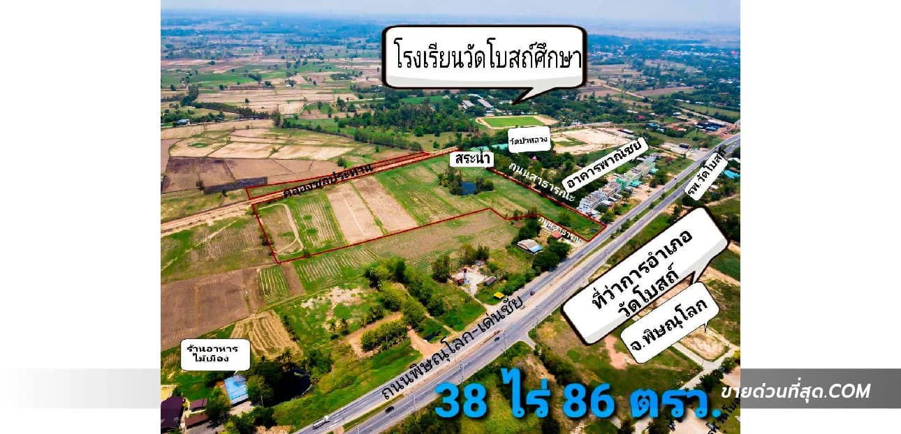 ขายที่ดินขนาด 38-0-86 ไร่ ตั้งอยู่ อ.วัดโบสถ์ จ.พิษณุโลก 2