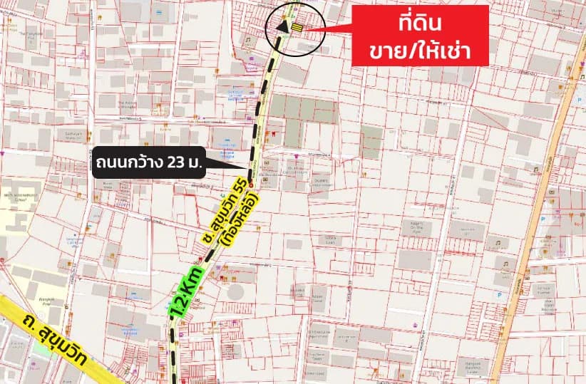 ขายที่ดินและอาคารพาณิชย์  ถ.ทองหล่อ (ซ.สุขุมวิท 55) เนื้อที่ 59.3 ตร.ว. 4