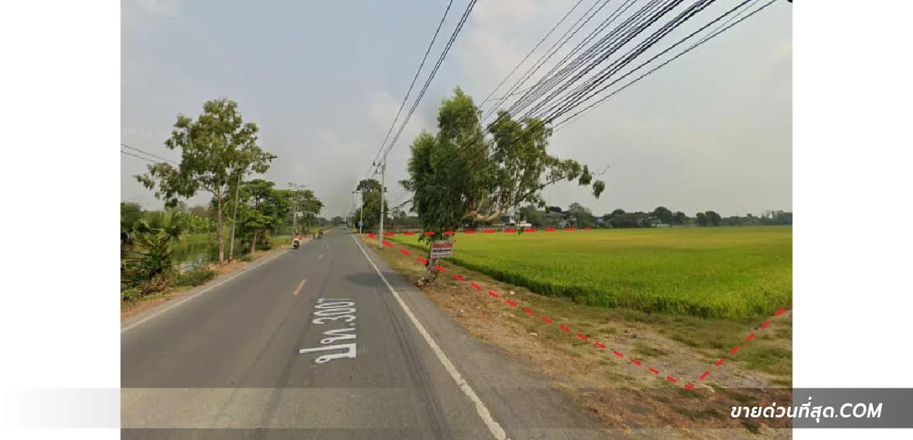 ขายที่ดิน ติดถนน ปท.3007 (ใกล้โลตัส รังสิต คลอง 7) เนื้อที่ 48 ไร่ 71.3 ตร.ว. 4