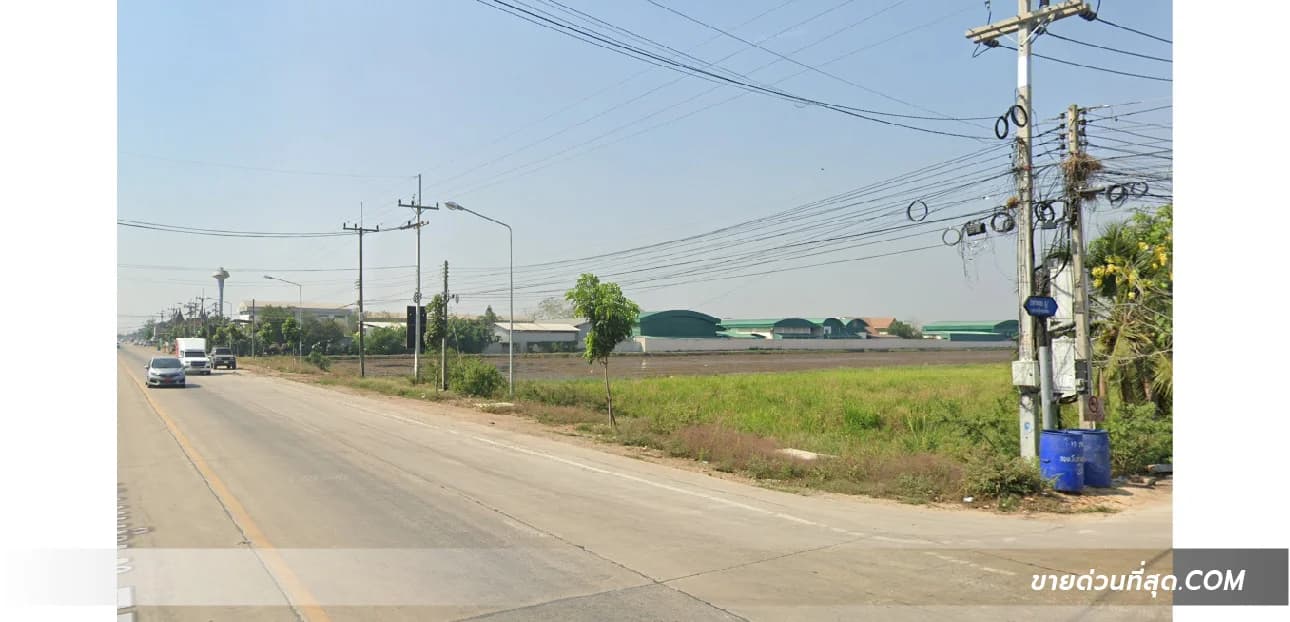 ขายที่ดินติดถนน ซ.ลำลูกกา 97 (บึงคำพร้อย8) เนื้อที่ 2 ไร่ 5