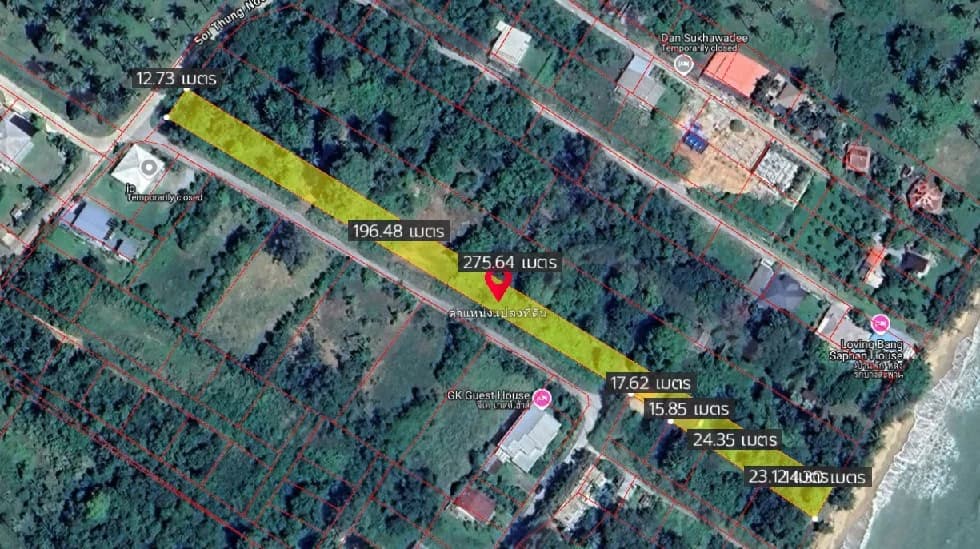 ที่ดินติดชายหาดสวนหลวง บางสะพาน จ.ประจวบคีรีขันธ์ เนื้อที่ 2-0-47 ไร่ 2