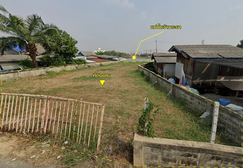 ขายที่ดิน 0 ไร่ 1 งาน 61 ตร.ว. ติด ถ.หัวถนน ติด แม่นํ้าเจ้าพระยา ใกล้วัดบางนา 3