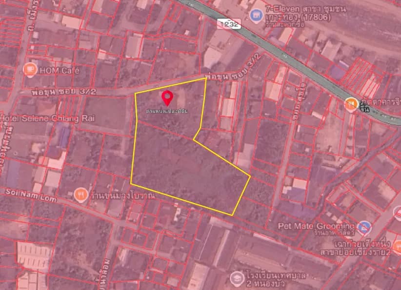 Land for Sale with Buildings 5-0-76.5 Rai on Phor Khun Road, Soi 2 (Sa 5