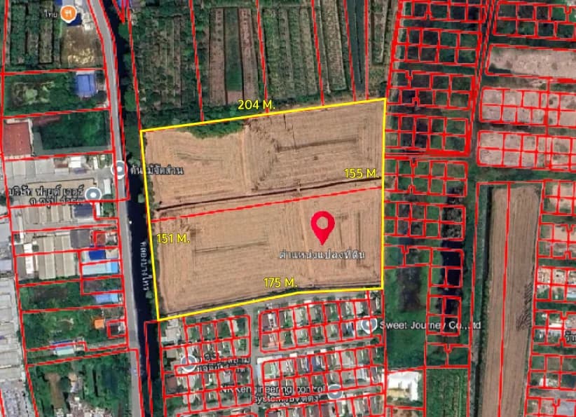 ขายที่ดินบางใหญ่ 18 ไร่ 2 งาน 72 ตร.ว. ใกล้หมู่บ้านเต็มรัก และวัดลาดปลาดุก 4