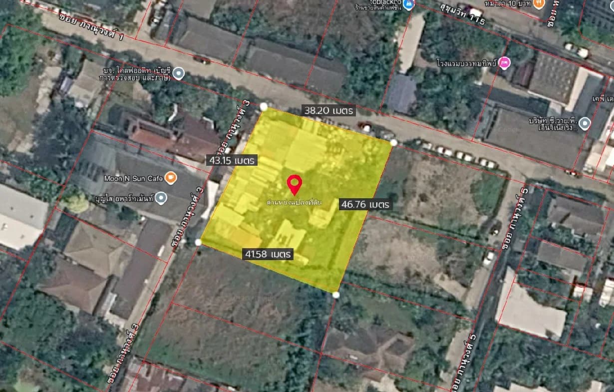 Land for Sale, 1 Rai 0 Ngan 34 Sq.Wah, Near Pu Chao BTS Station 4