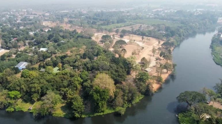 Land for Sale on the Kwai Yai River, Area 44 Rai 0 Ngan 2.7 Sq.Wah, Ne 4
