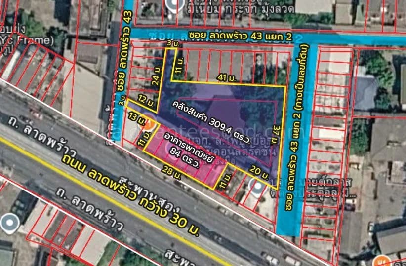 ขายที่ดินพร้อมสิ่งปลูกสร้าง 0 ไร่ 3 งาน 89 ตร.ว. ติด ถ.ลาดพร้าว ใกล้ MRT ภาวนา 5